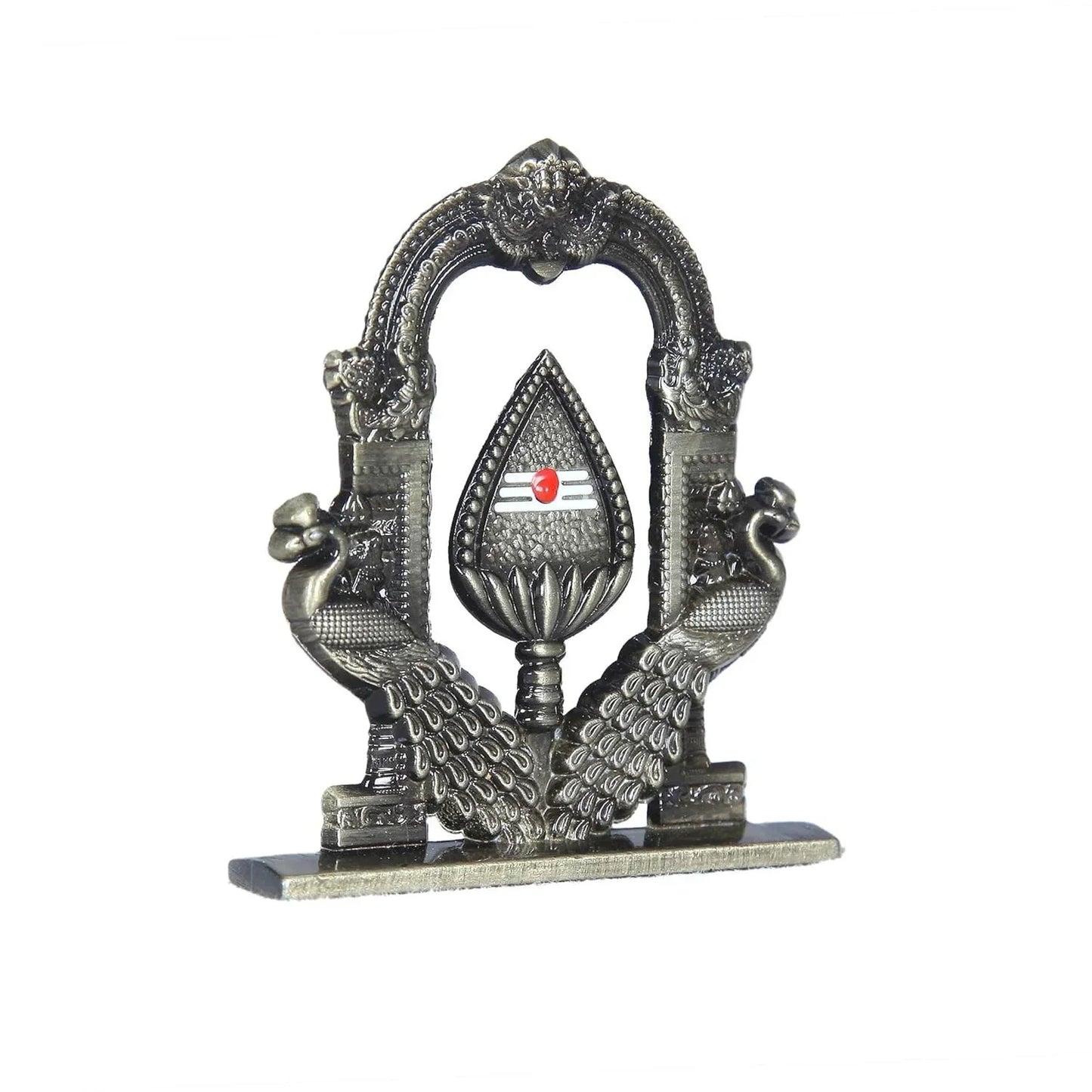 Murugan with peacock car dashboard