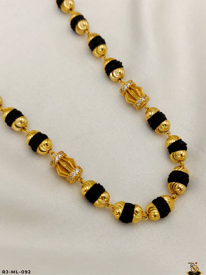 Divya Panchmukhi Rudraksh Mala With Diamond Capsule for Men's-ML-092
