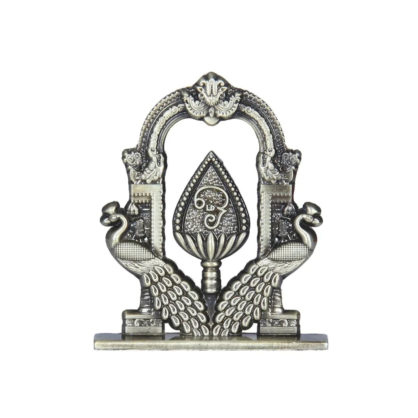 Murugan with peacock car dashboard