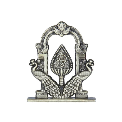 Murugan with peacock car dashboard