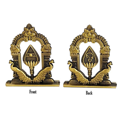 Murugan with peacock car dashboard