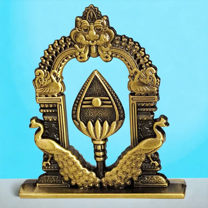 Murugan with peacock car dashboard